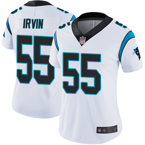 Carolina Panthers Limited White Women Bruce Irvin Road Jersey NFL Football #55 Vapor Untouchable